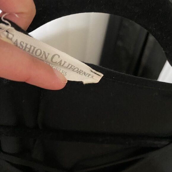 Fashion California black strappy front & flowy black blouse - Picture 3 of 5